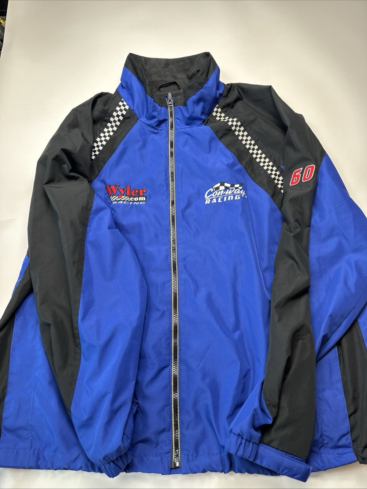 Con-Way Racing, Wyler Racing Blue # 60 Jack Sprague Zip Vintage Windbreaker XL