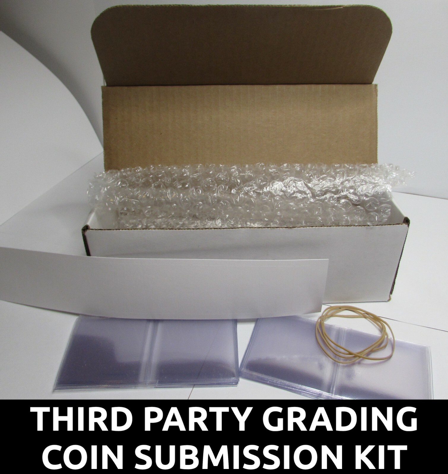 Third Party Grading coin submission kit - flips, labels, shipping box / PCGS NGC