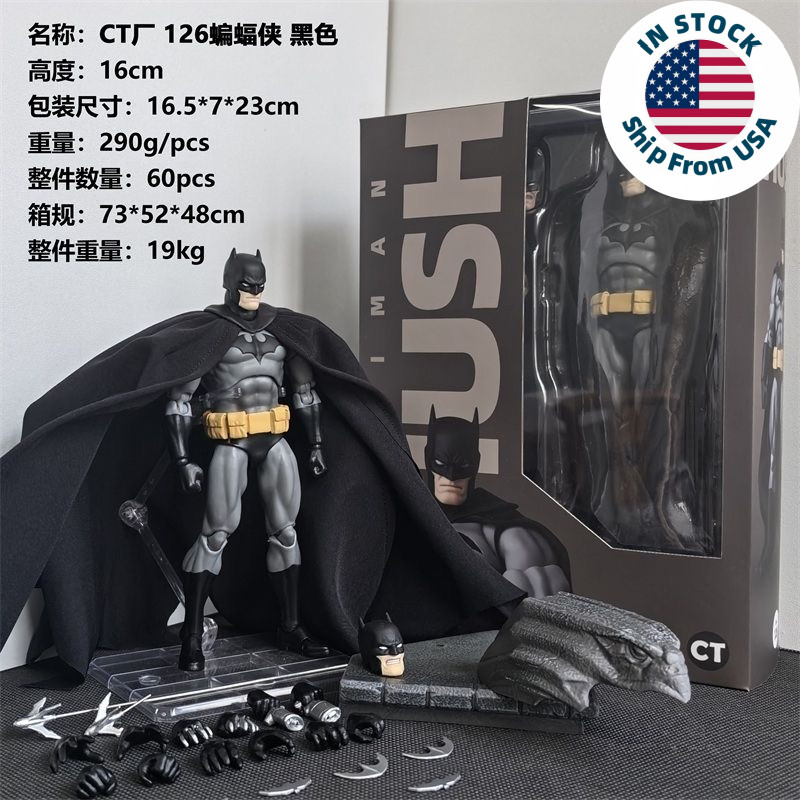 CT Toys MAFEX No.126 Hush Batman Black Ver. Action Figure New Boxed (US STOCK) CT Toys MAFEX No.126 Hush Batman Black Ver. Action Figure New Boxed (US STOCK)