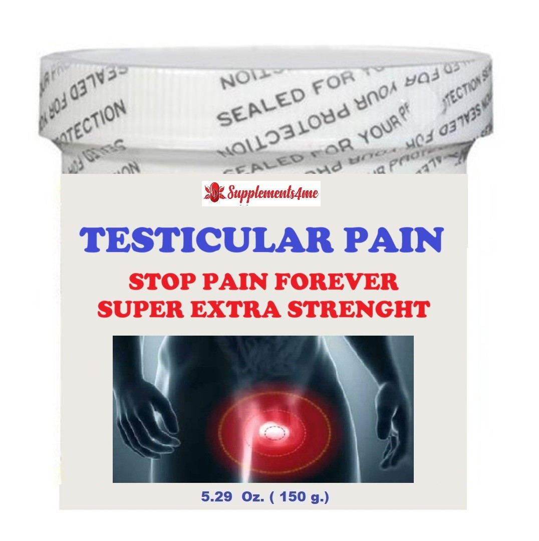 POWERFUL NATURAL TESTICULAR PAIN CREAM FOR MEN - 100% HERBAL  - MADE IN USA
