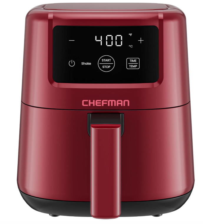 Freidora de Aire Digital Compacta 2 Qt Antiadherente con Temporizador Roja