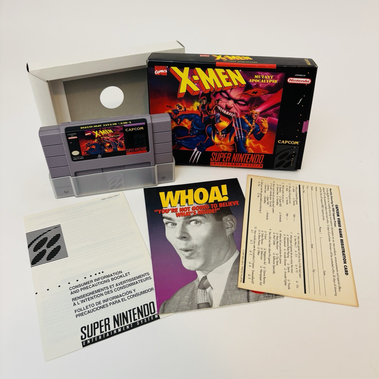 Vintage Super Nintendo X-Men Mutant Apocalypse 1994 Video Game No Manual Working