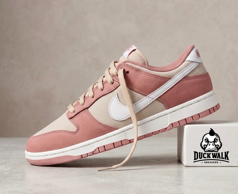 Nike Dunk Low Retro PRM Red Stardust Pink White FB8895-601 Men's Sizes NEW
