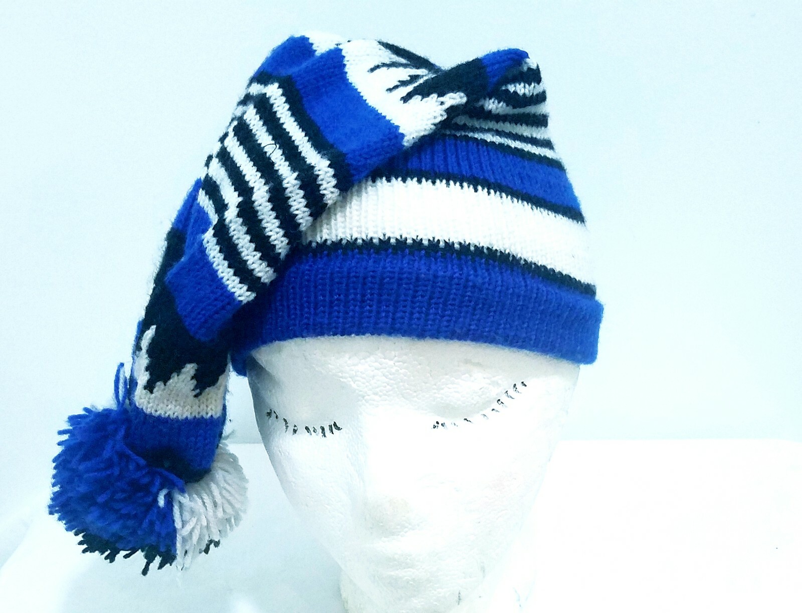 Igbo Nigerian Traditional War Dance Hat Cap. Ohafia Men's Knitted Stripped Hat