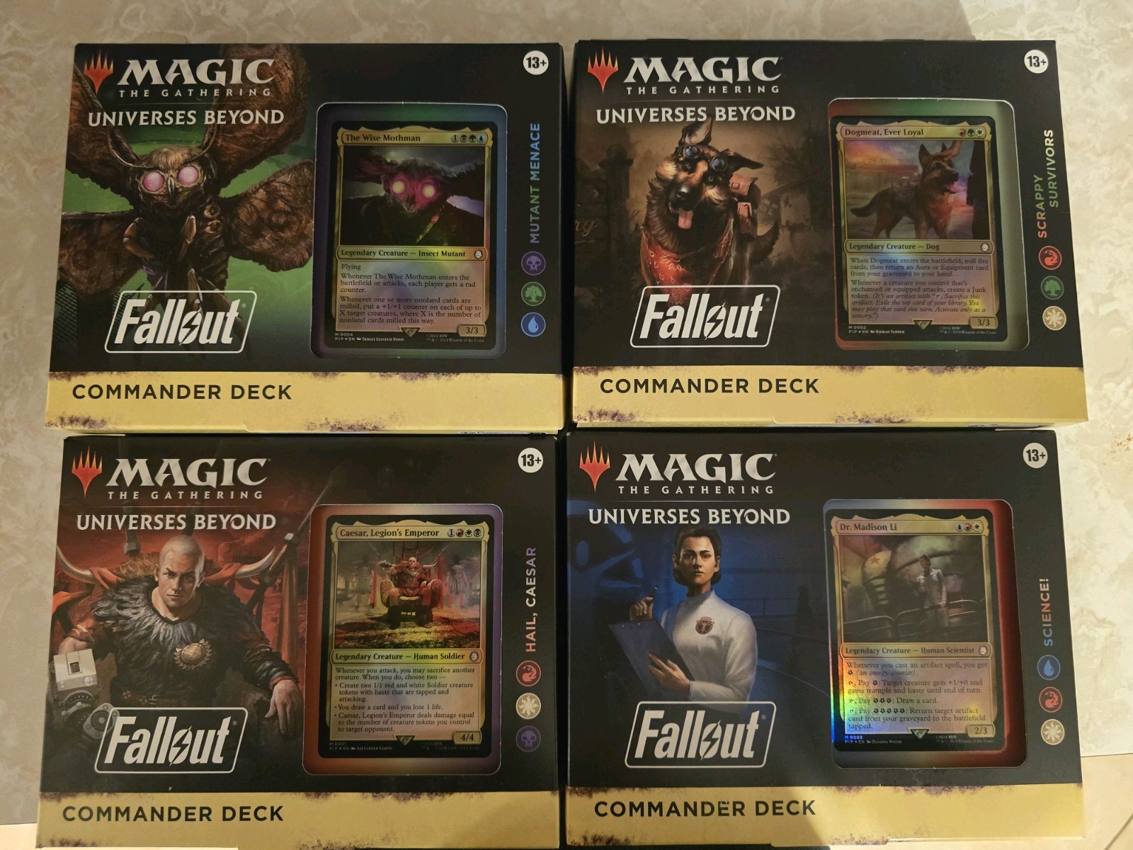 Magic: The Gathering Universes Beyond: Fallout Commander Decks Set of 4 Magic: The Gathering Universes Beyond: Fallout Commander Decks Set of 4