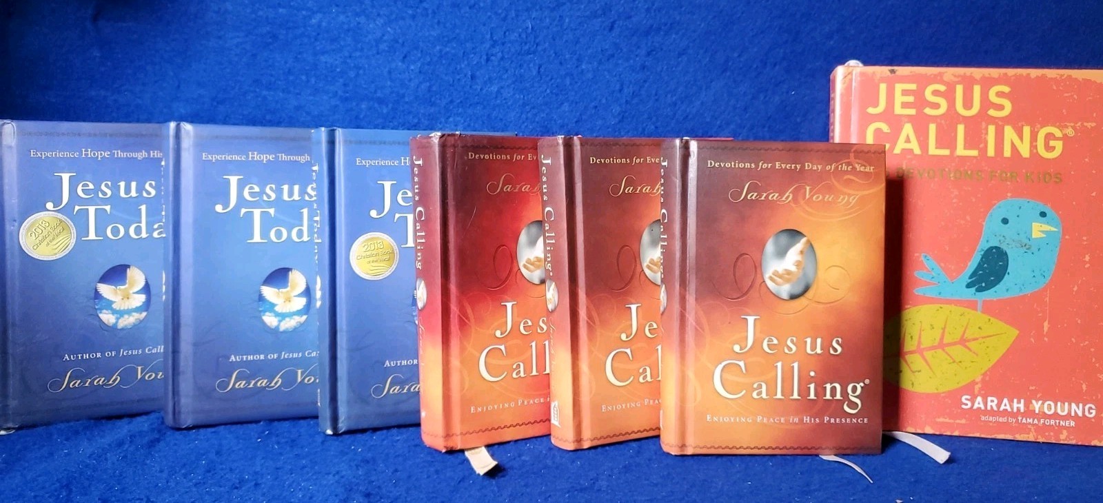 Lot of 7 Sarah Young Jesus Calling Jesus Today Devotional Imitation Leather Book Lot of 7 Sarah Young Jesus Calling Jesus Today Devotional Imitation Leather Book