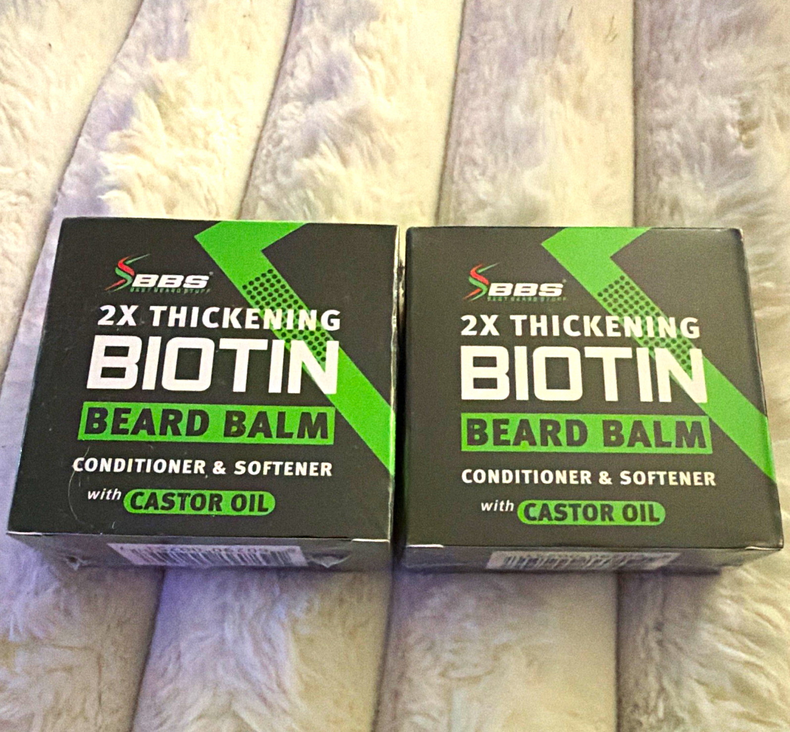 Wow😱😨 Best Offer 2 Beard Stuff 2X Thickening Biotin Beard Balm Castor Oil 2 oz