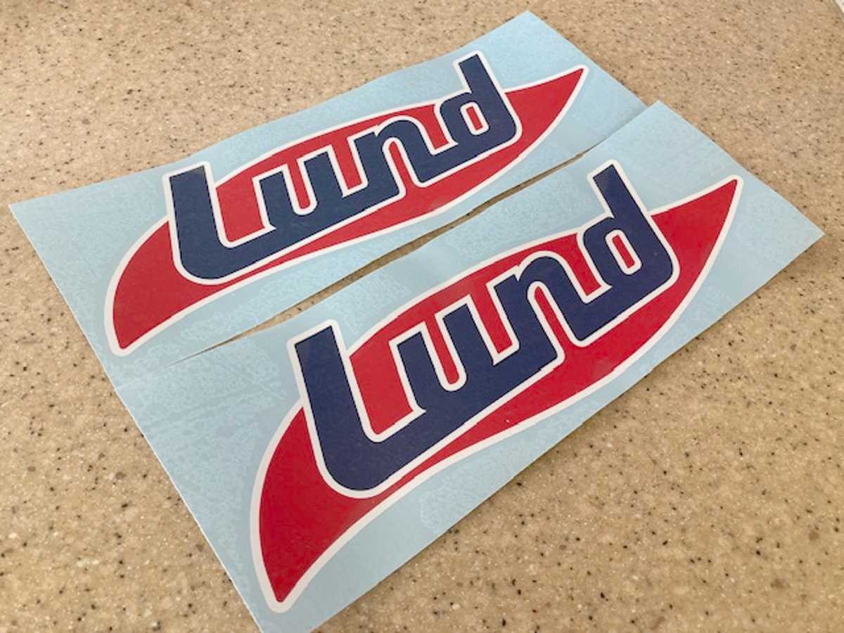 Lund Vintage Fishing Boat Decal 12\ Lund Vintage Fishing Boat Decal 12\
