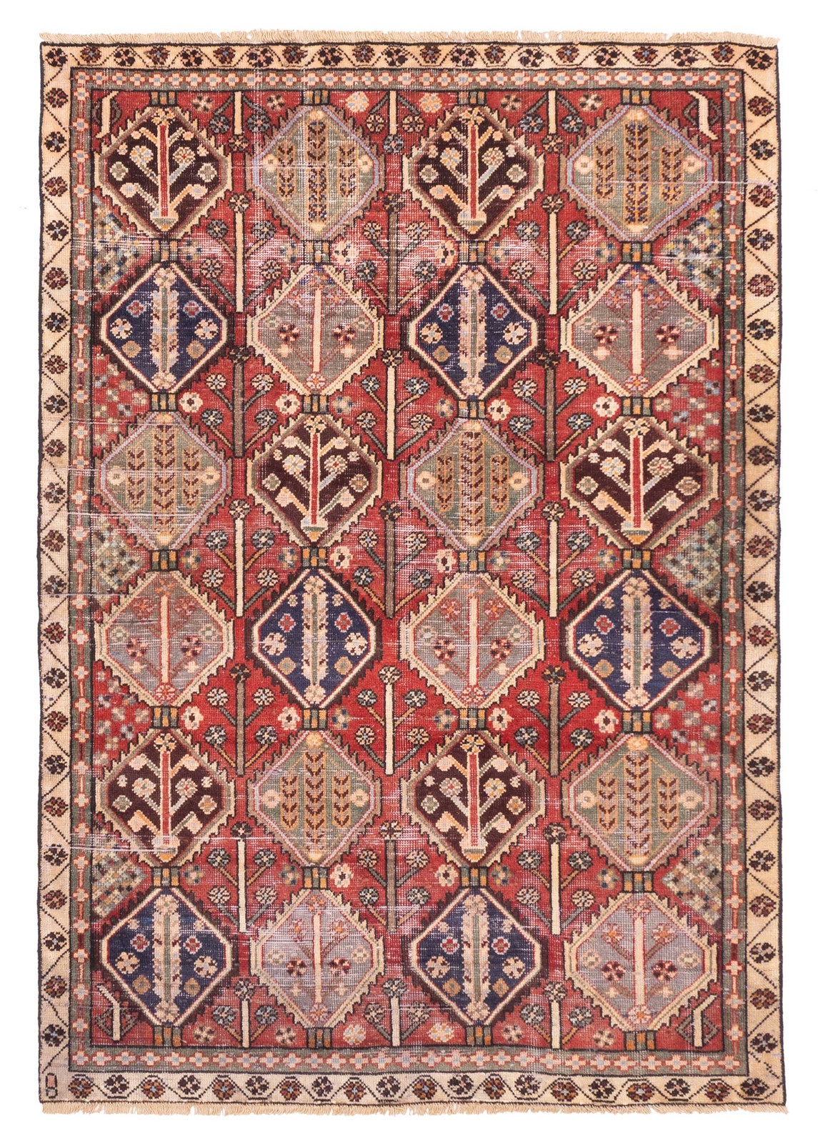 Traditional Vintage Hand-Knotted Area Rug 4'6