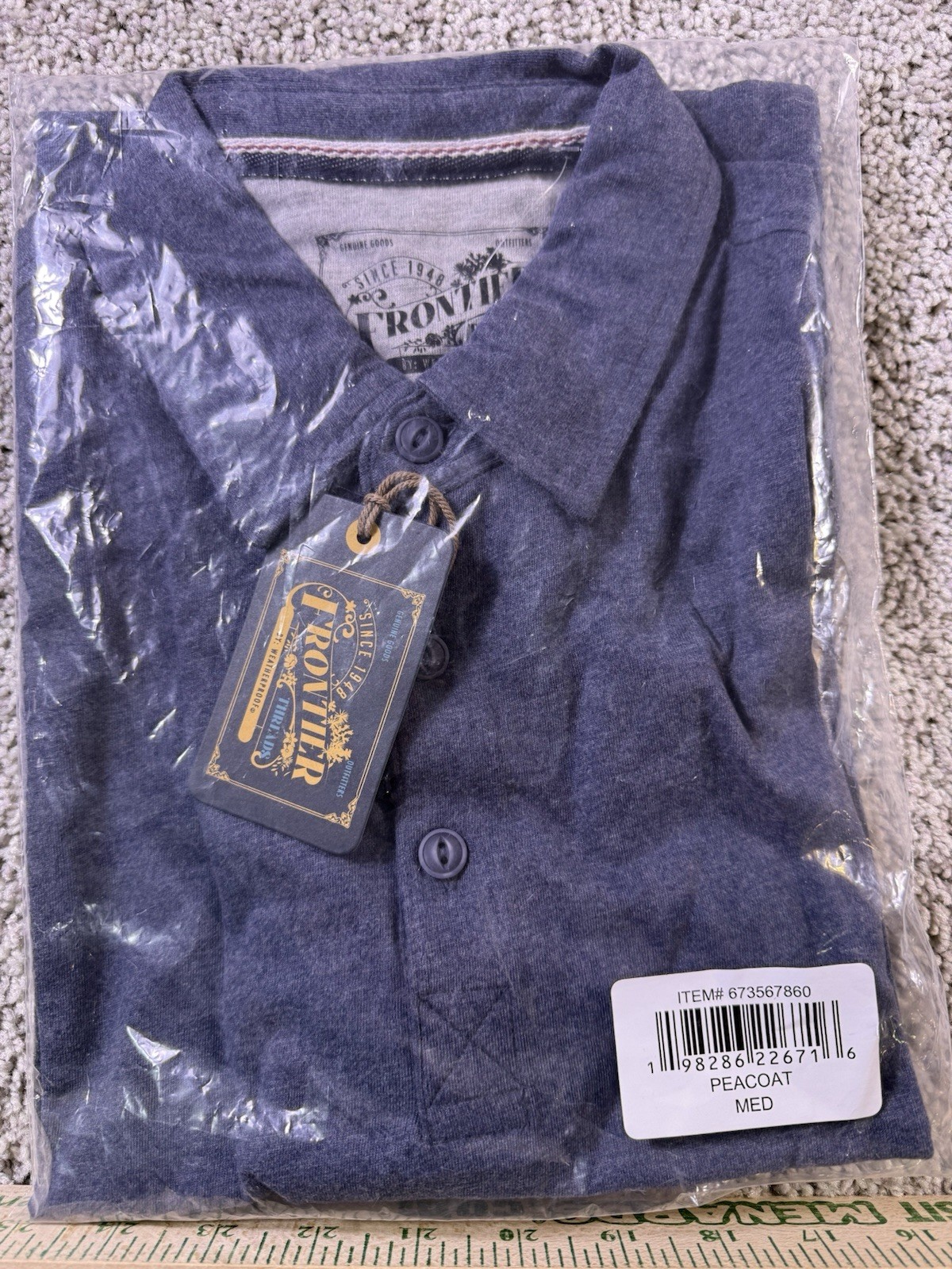 NWT Weatherproof Frontier Short Sleeve Polo Size Medium Blue