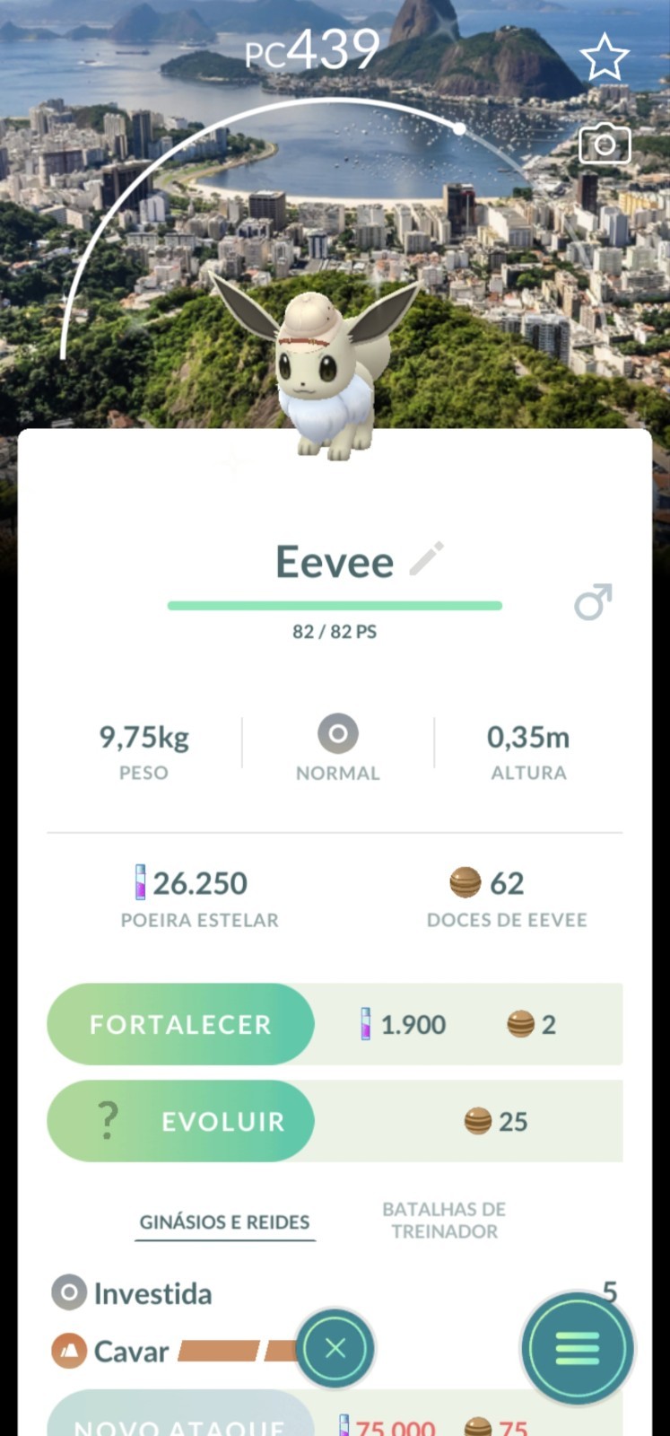 Shiny Eevee Safari Hat Rio Background - Read the description - Pokemon GO