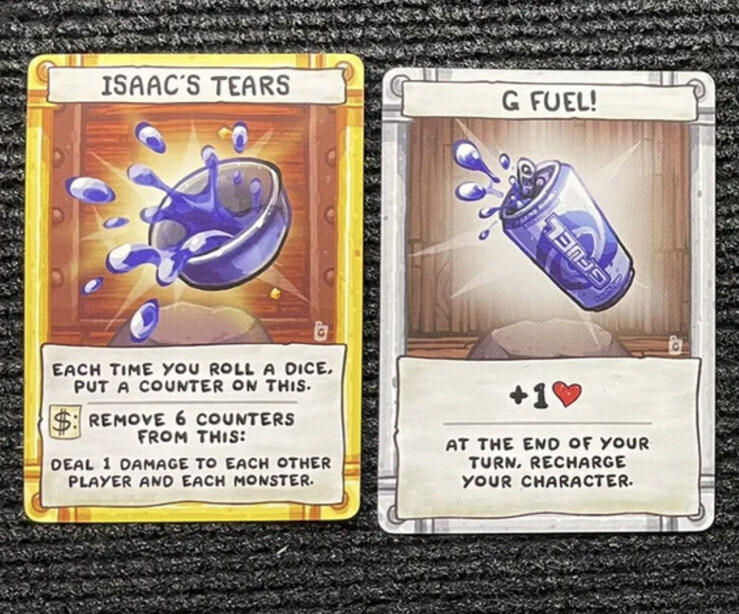 Authentic New Isaac Four Souls Isaac\'s Tear & G Fuel Promo Cards Free Fast Ship Authentic New Isaac Four Souls Isaac\'s Tear & G Fuel Promo Cards Free Fast Ship