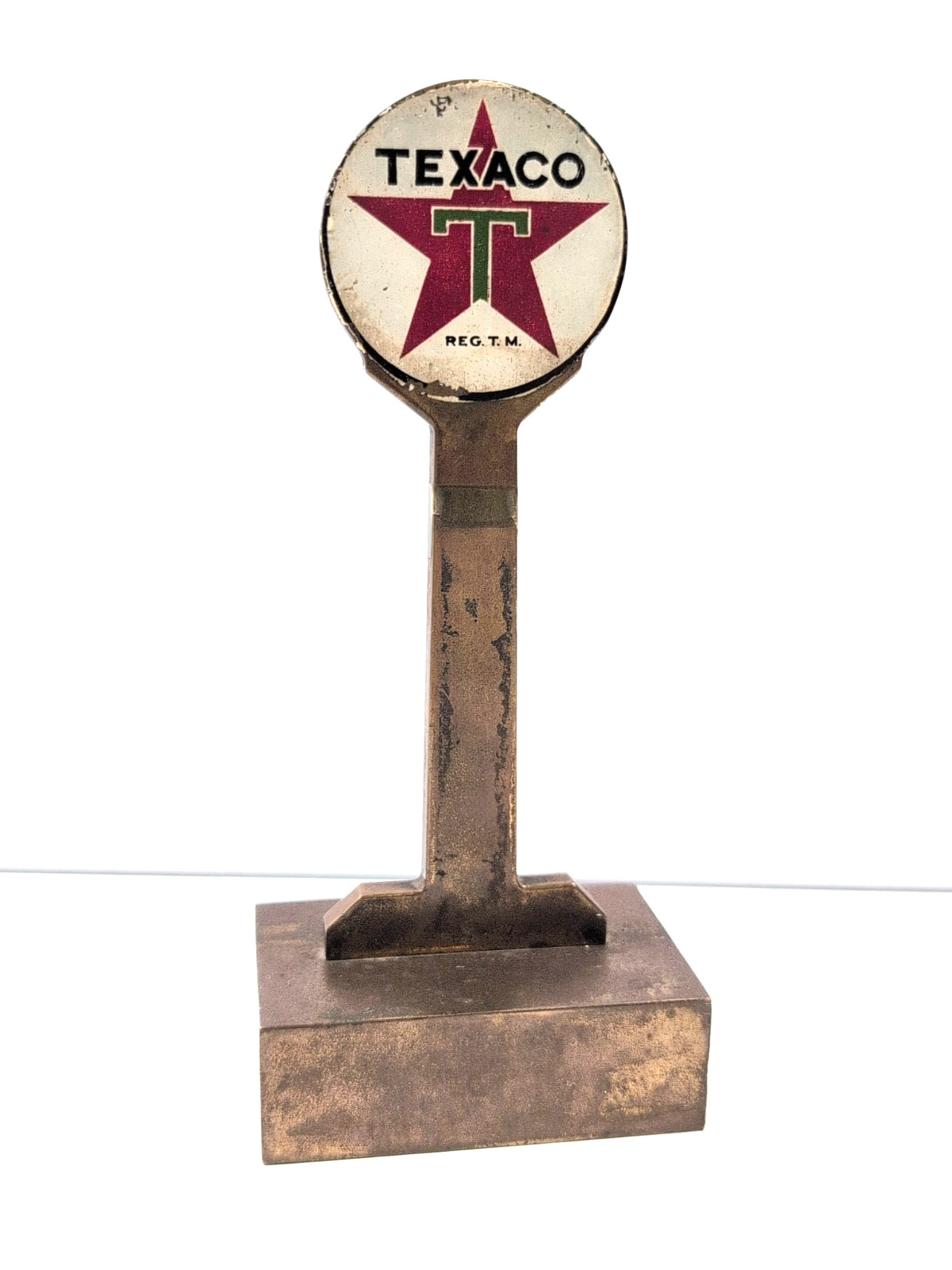 Vintage Texaco Top Performance 1959 Gasoline Dealer Award Display Metal