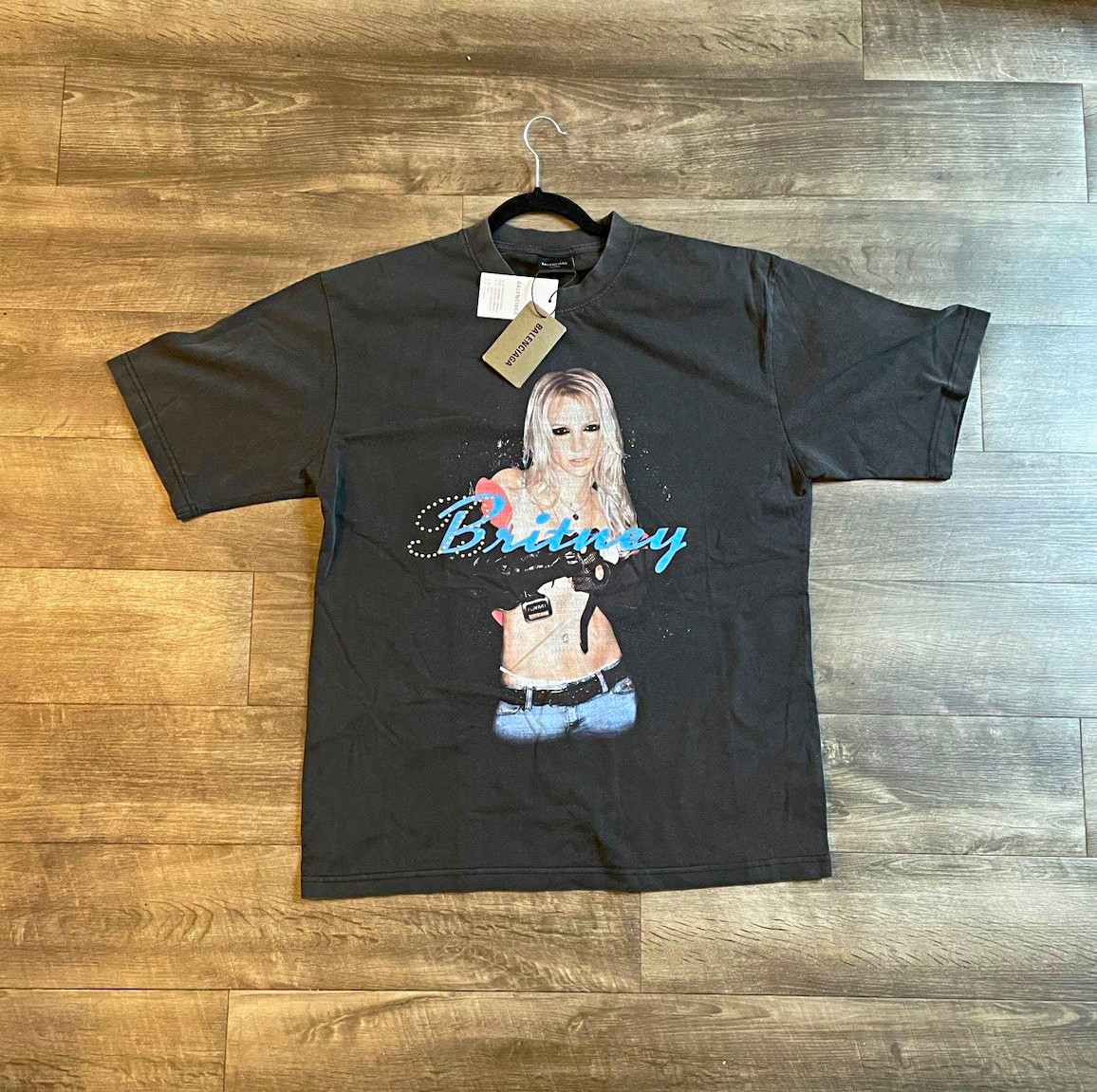 Balenciaga Brittany Spears Black Short Sleeve T-Shirt Balenciaga Brittany Spears Black Short Sleeve T-Shirt