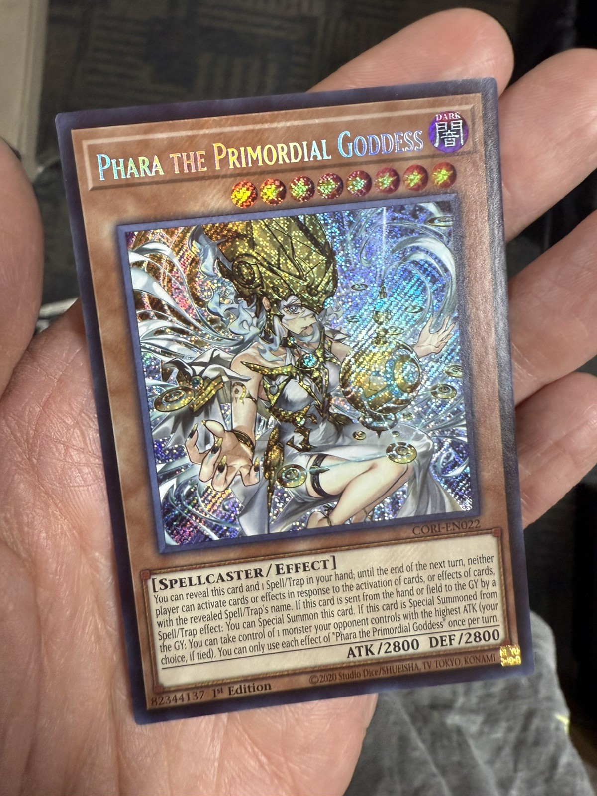 Yugioh 1x Phara the Primordial Goddess CORI-EN022 Secret Rare 1st Ed NM Yugioh 1x Phara the Primordial Goddess CORI-EN022 Secret Rare 1st Ed NM