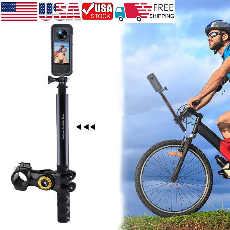 Share Mount for Gopro DJI Insta360 Motorcycle Bike Invisible Selfie Stick Handle
