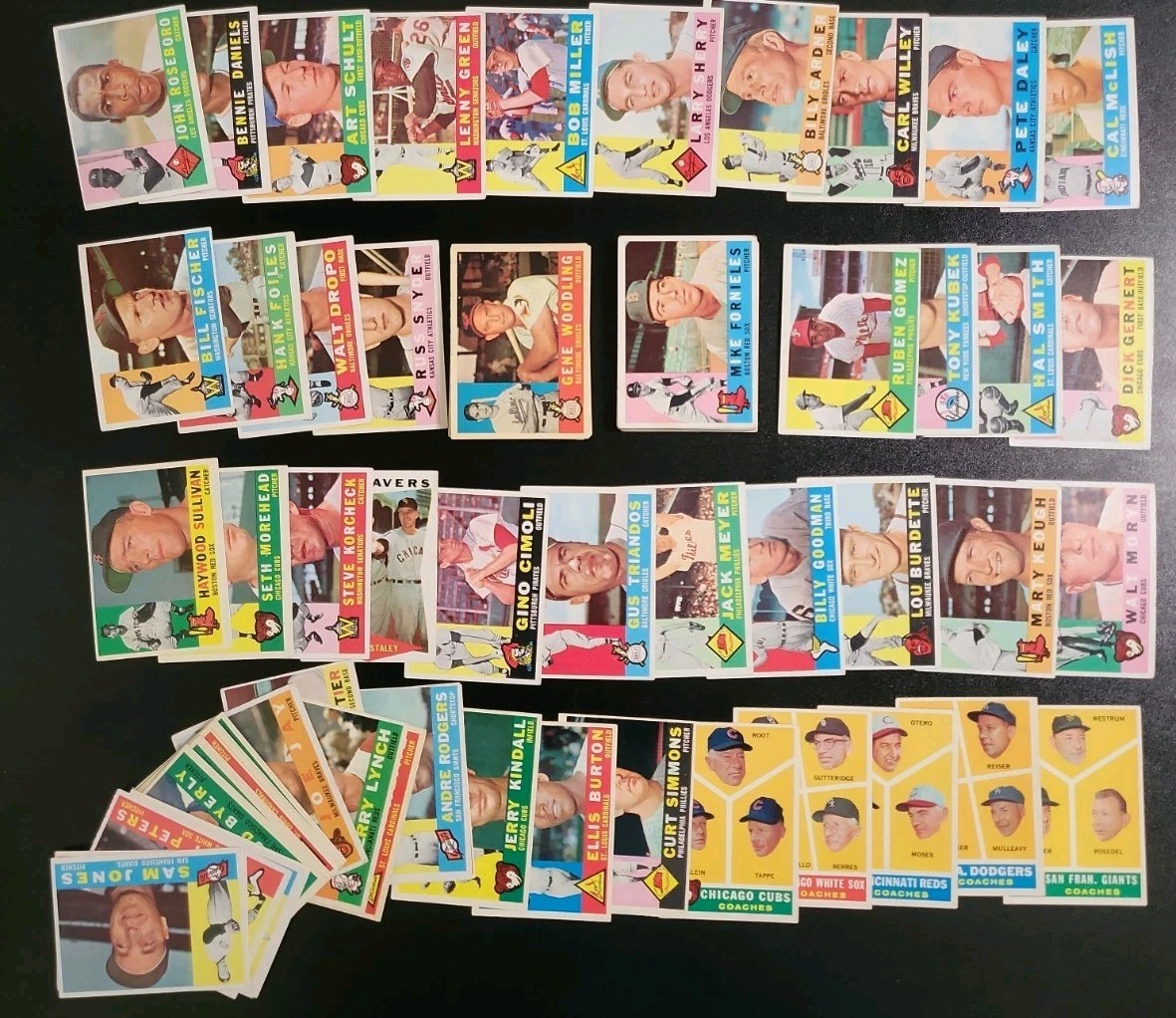 1960 Topps Baseball Cards - 94 Different - W/ Seth Morehead and Cal McLish