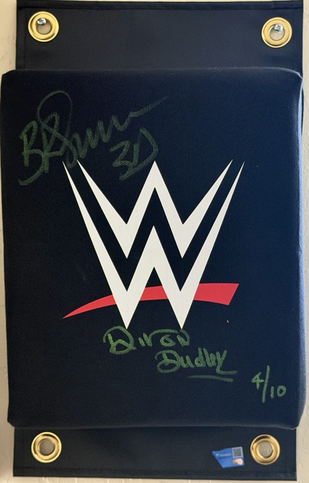 2026 Fanatics Under Wraps WWE Dudley Boyz Dual Signed Turnbuckle /10 Auto