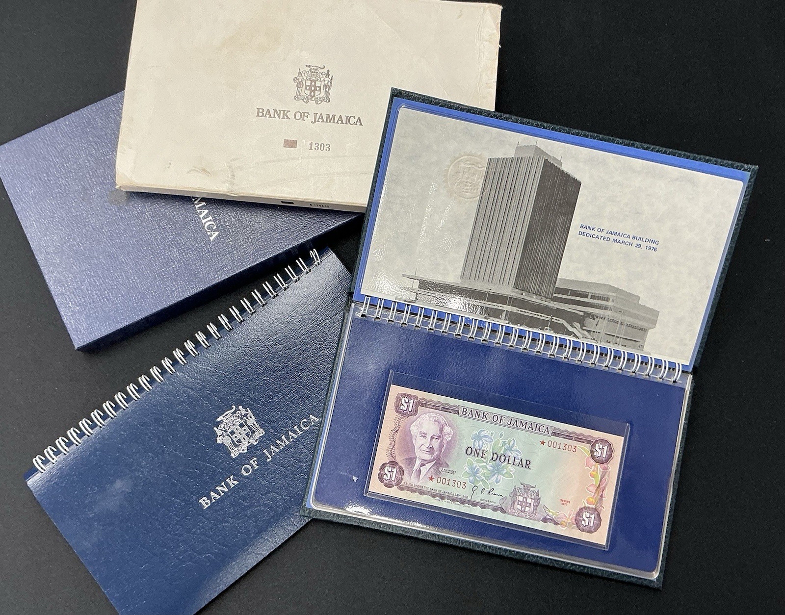 Bank of Jamaica ~“Series 1977” Serial No.1303 - Bank Notes w/First Day Envelopes Bank of Jamaica ~“Series 1977” Serial No.1303 - Bank Notes w/First Day Envelopes