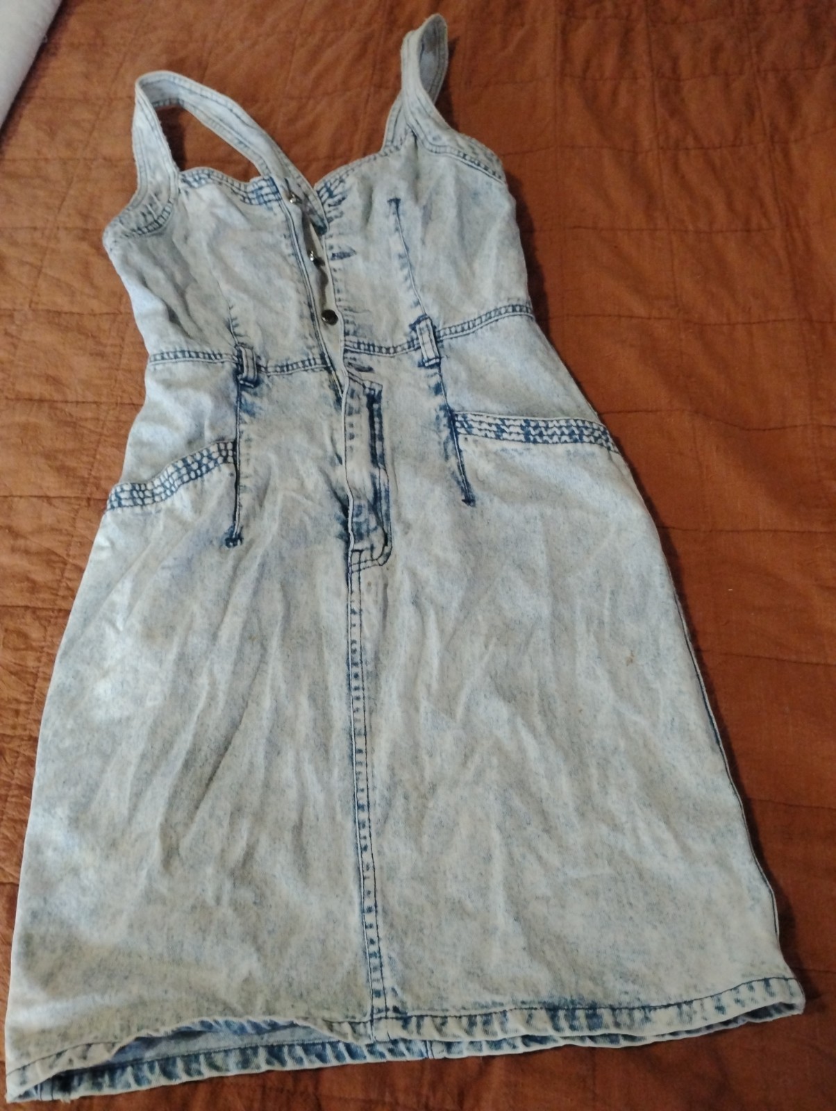 vintage acid washed denim jumper vintage acid washed denim jumper