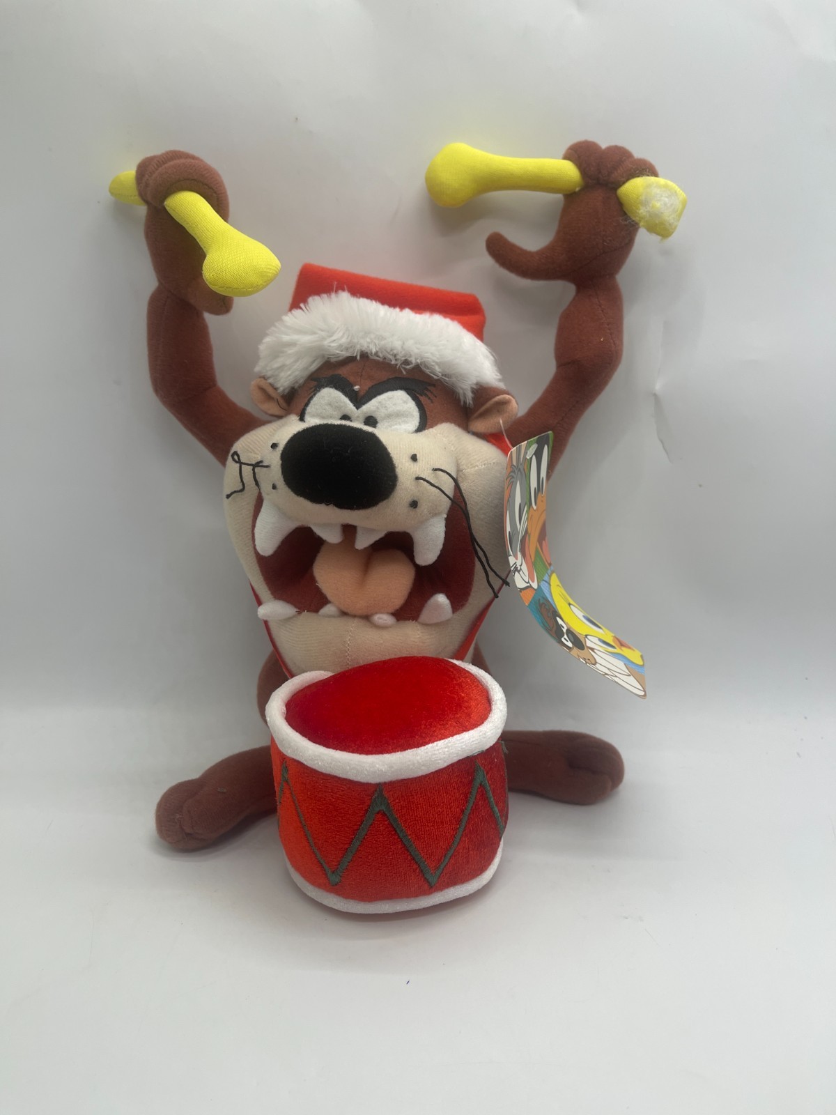 Rare Sugarloaf Looney Tunes Christmas 2010 Taz Drummer Plush w Tags DAMAGED