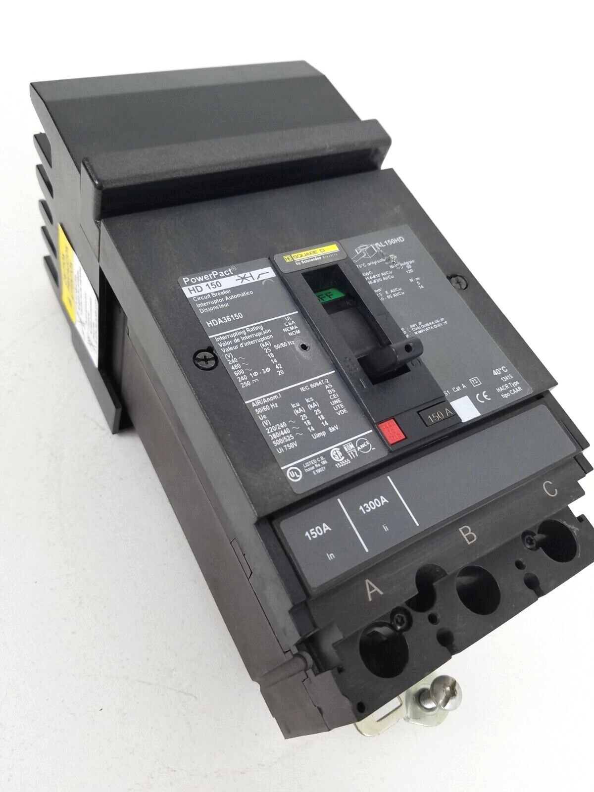 HDA36150 Square D HD 150 Circuit Breaker -Next Day Option HDA36150 Square D HD 150 Circuit Breaker -Next Day Option