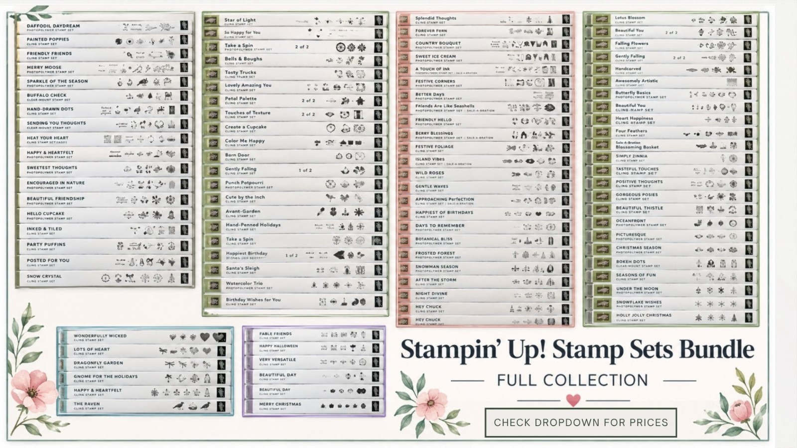Stampin\' Up Retired Stamp Sets (Some include dies) (Most are Brand New) Stampin\' Up Retired Stamp Sets (Some include dies) (Most are Brand New)