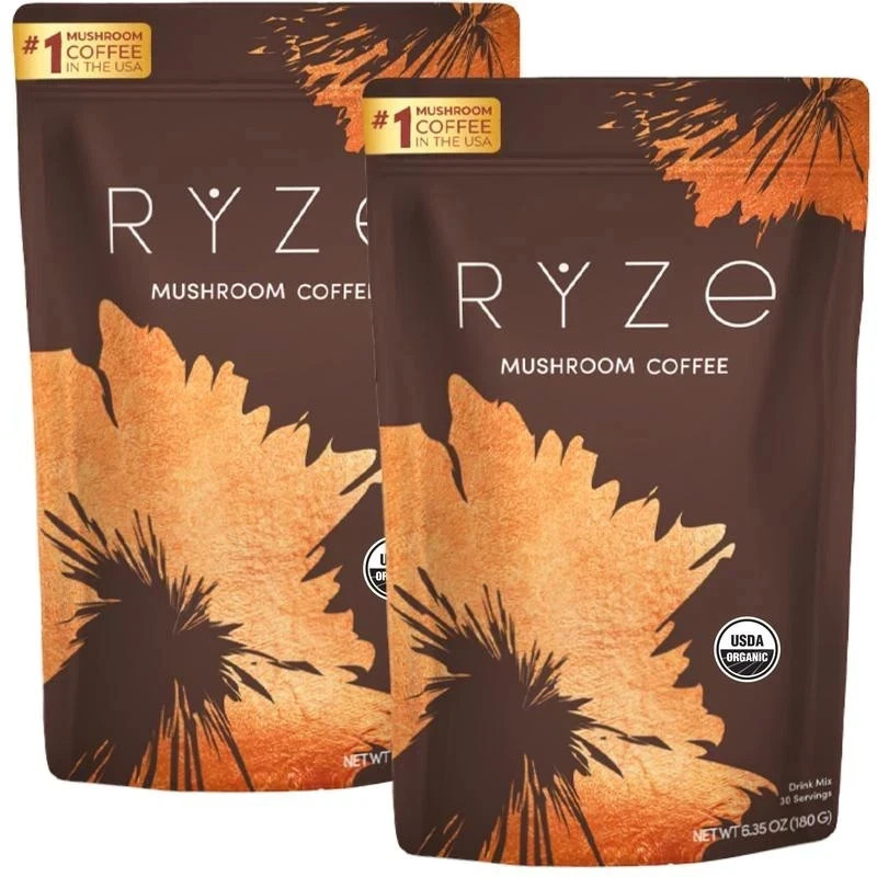 2-Pack Organic RYSE Mushroom Coffee 30 Servings Per Pack 2-Pack Organic RYSE Mushroom Coffee 30 Servings Per Pack
