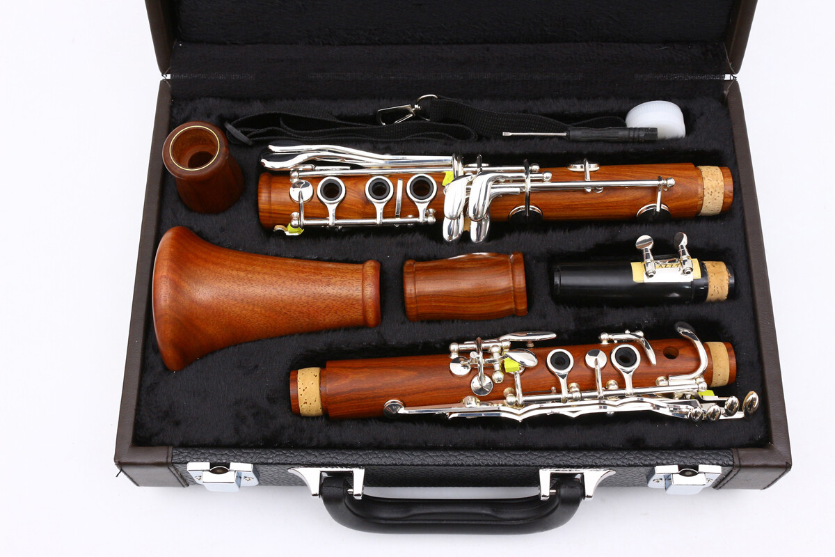 Professional CLARINET Rosewood Body Silver Plated Key Bb Key 17 key