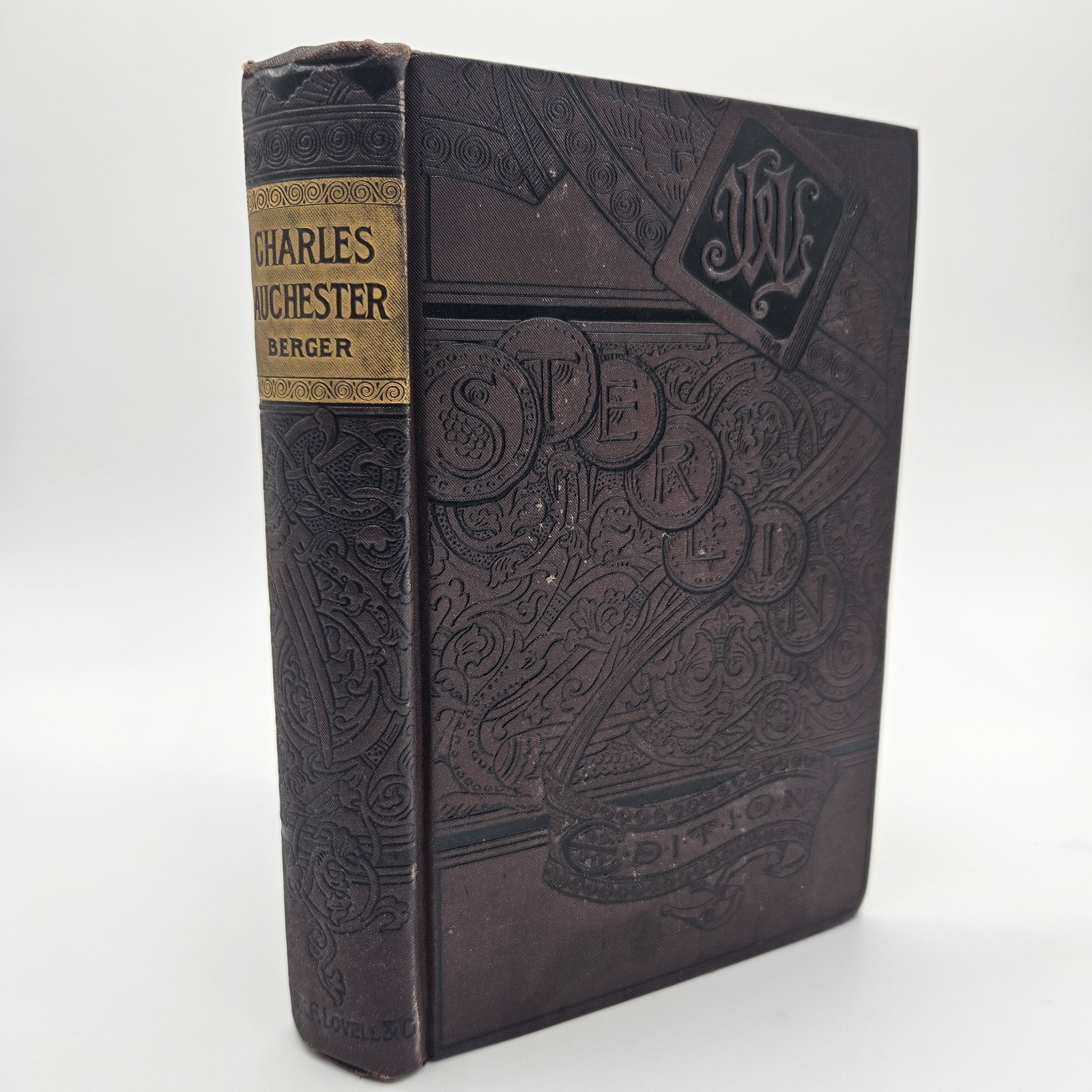 Charles Auchester A Memorial -  E. Berger Antique Decorative Cloth HC 1895