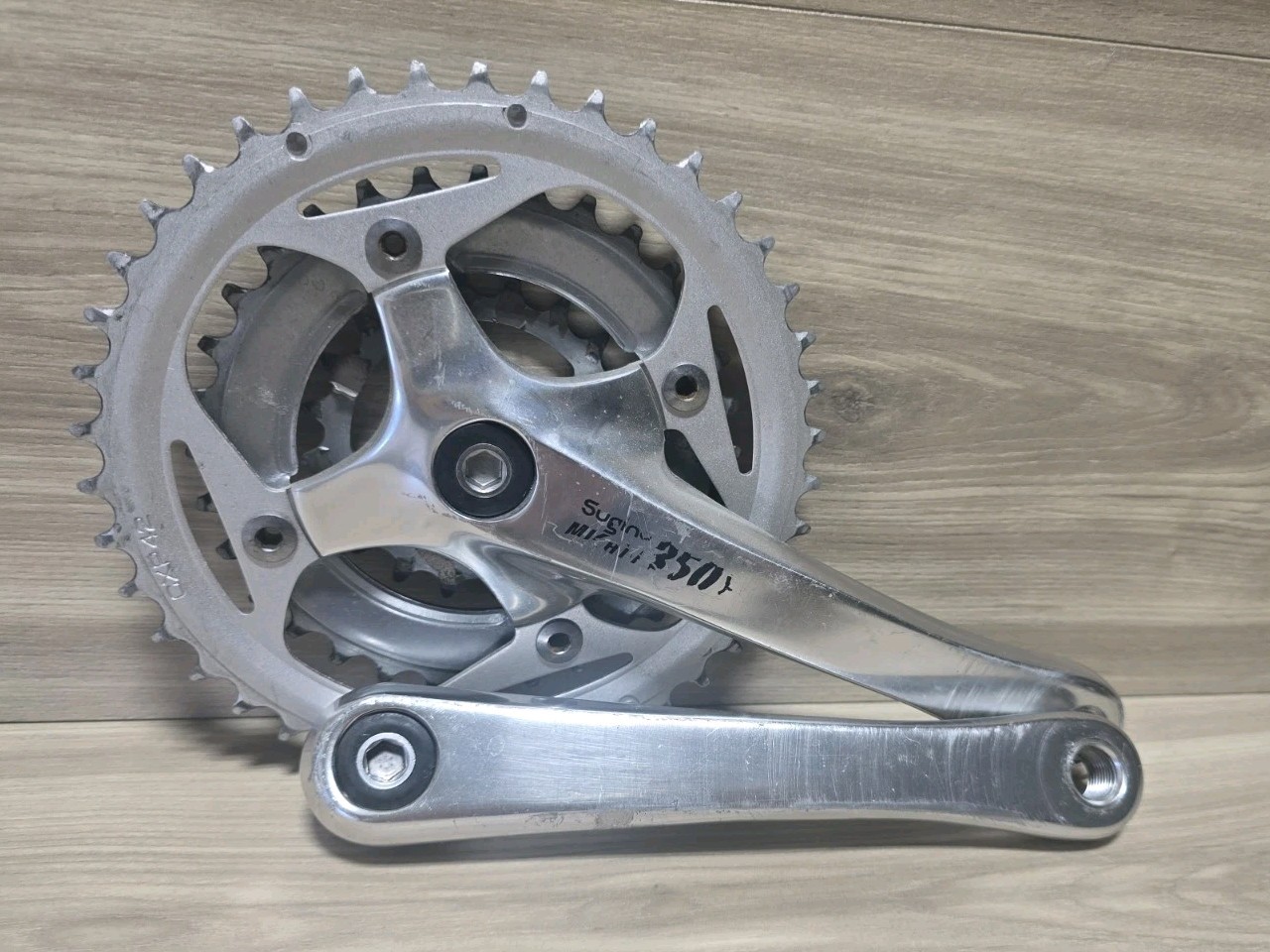 Vintage Sugino Mighty 350X Crank 175mm Triple 42/32/20T CXC Chainrings Vintage Sugino Mighty 350X Crank 175mm Triple 42/32/20T CXC Chainrings