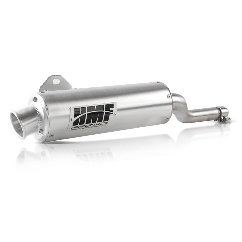 HMF Slip On Exhaust for Honda Recon 250 (97-24) Brushed w/Turn Down