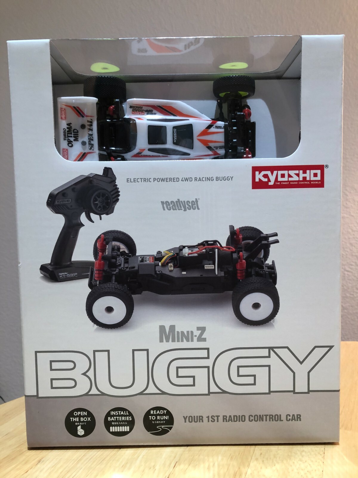 Kyosho Mini-Z Buggy Turbo Optima Mid Special MB-010VE RTR White New Kyosho Mini-Z Buggy Turbo Optima Mid Special MB-010VE RTR White New
