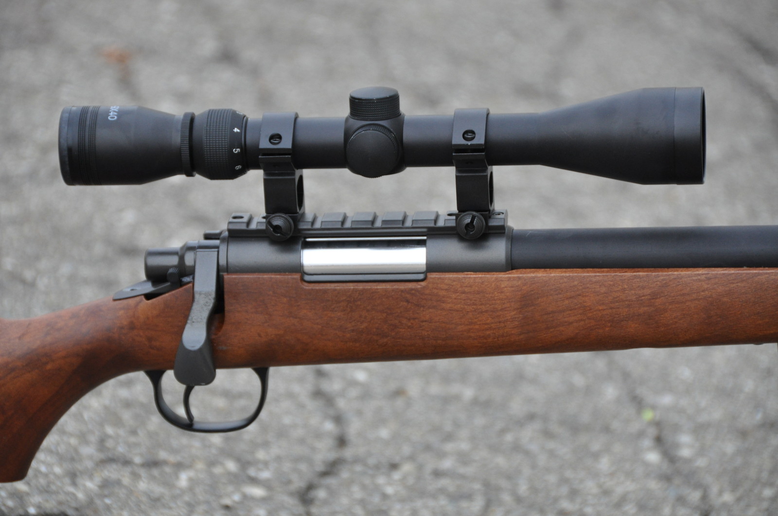 Wood Color Vol Well VSR-10 Airsoft Bolt Action 500 FPS w X9 Magnify Scope &Bipod