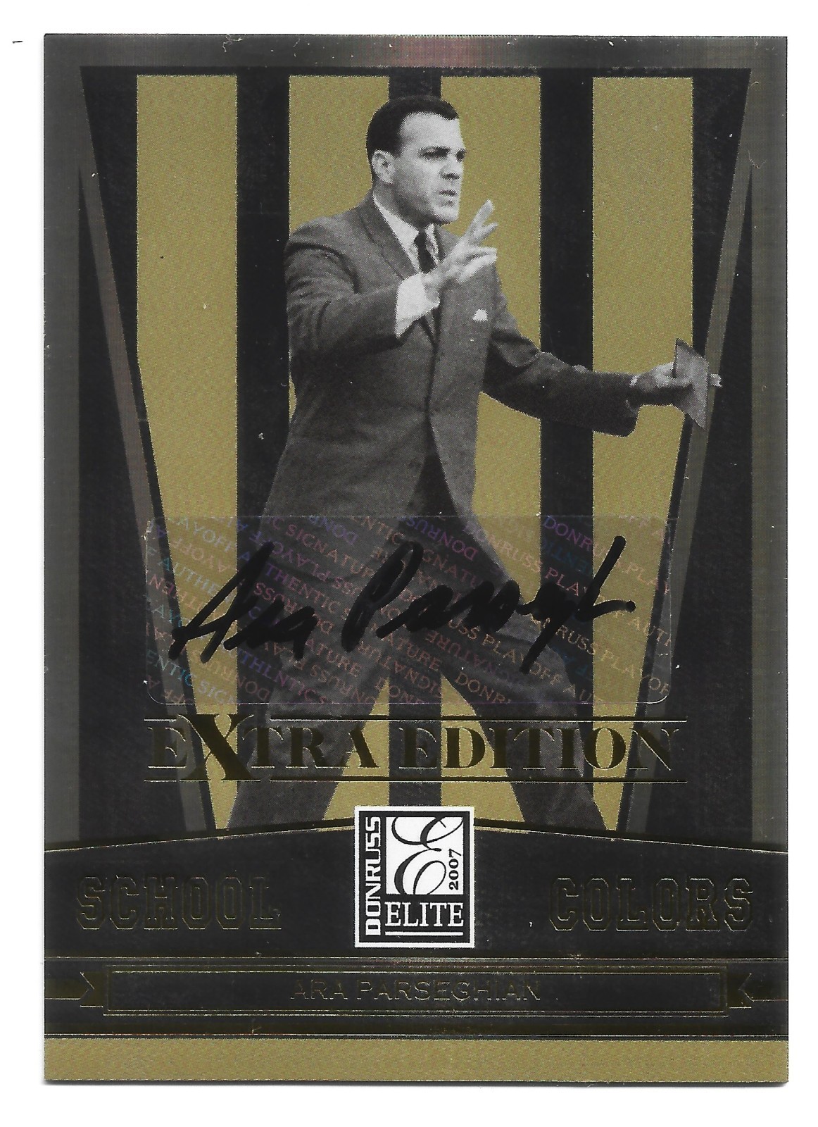 2007 Ara Parseghian Donruss School Colors Auto SC-18 Sp 23/25