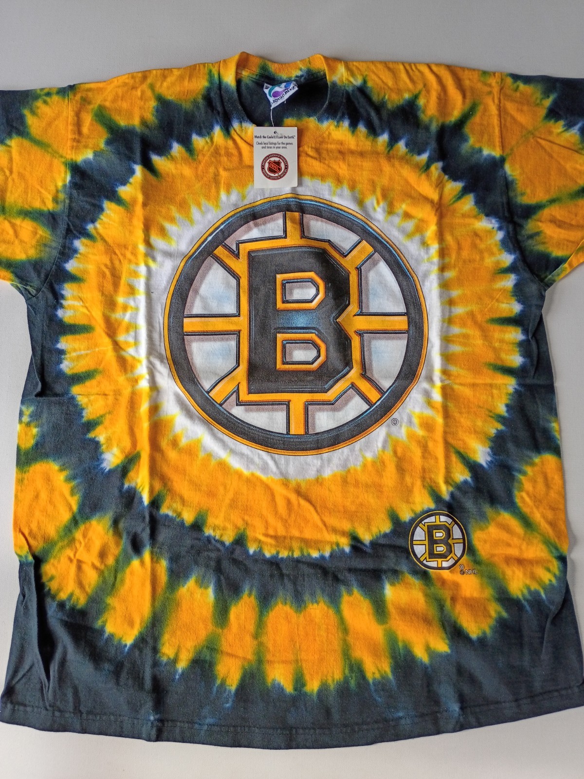 LIQUID BLUE RARE VINTAGE TIE DYE NHL BOSTON BRUINS AOP T SHIRT MEN\'S SIZE XL NWT LIQUID BLUE RARE VINTAGE TIE DYE NHL BOSTON BRUINS AOP T SHIRT MEN\'S SIZE XL NWT