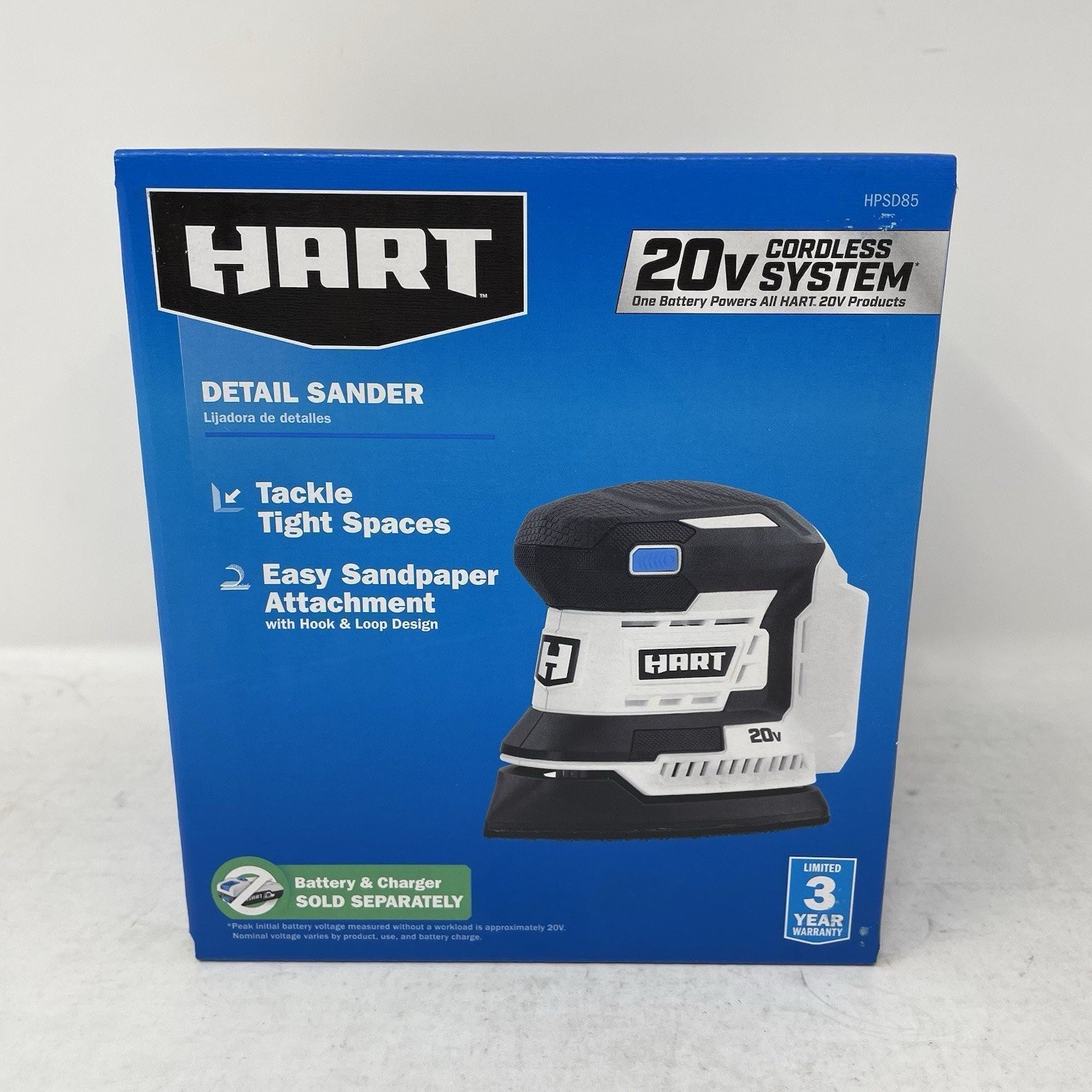 HART 20-Volt Cordless Detail Sander HPSD85 *Tool Only* HART 20-Volt Cordless Detail Sander HPSD85 *Tool Only*