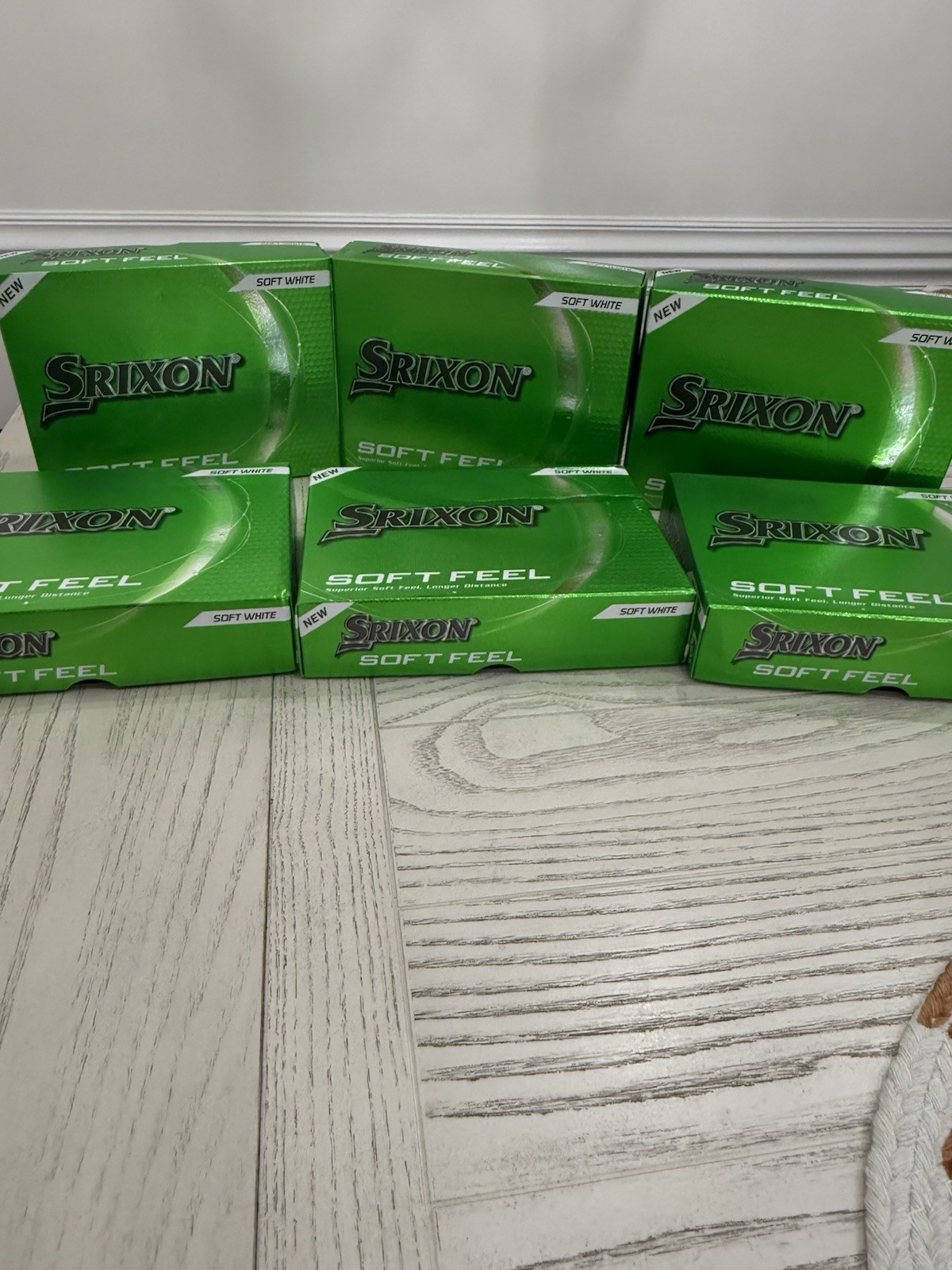 6 Dozen New Srixon Soft Feel White Goof Balls 6 Dozen New Srixon Soft Feel White Goof Balls