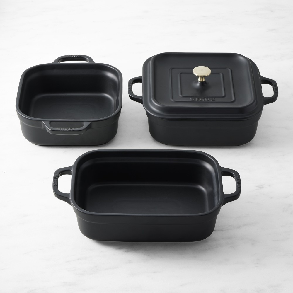 Staub Stoneware Bakeset 4pc Matte Black