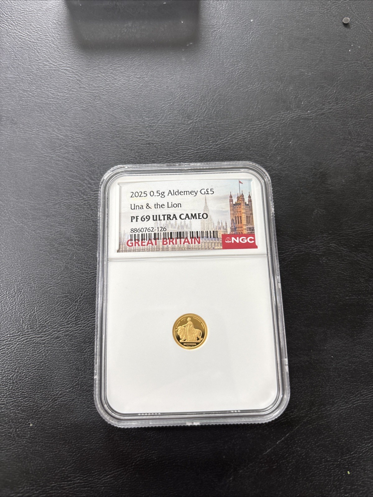 2025 0.5g Alderney Una & The Lion PF 69 Ultra Cameo