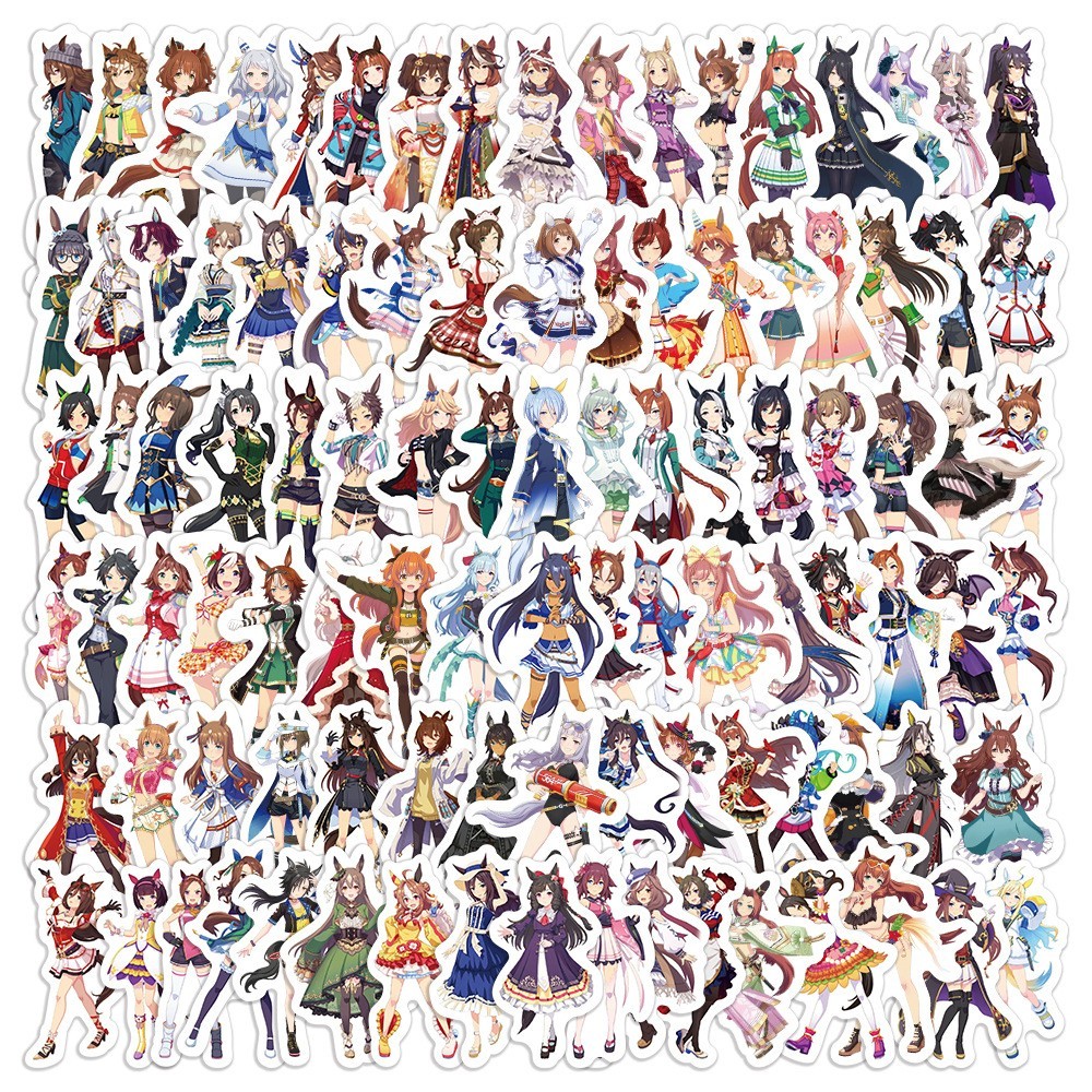 Mix 10/50 PCs Uma Musume: Pretty Derby Animate Gift Luggage Doodle Car Stickers Mix 10/50 PCs Uma Musume: Pretty Derby Animate Gift Luggage Doodle Car Stickers