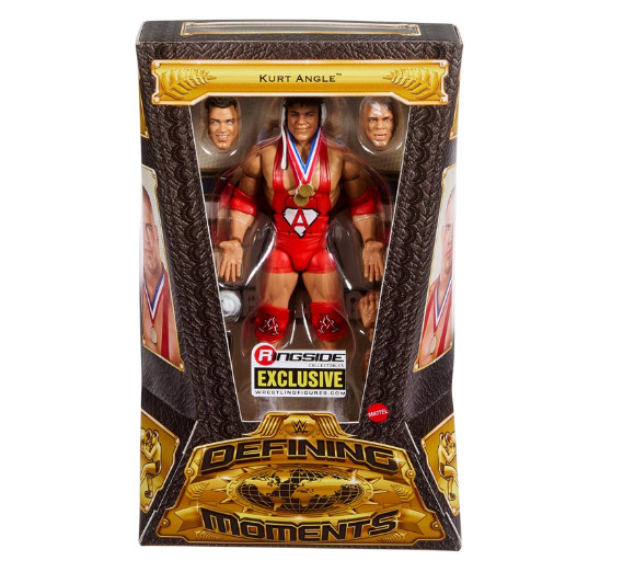 Figure Ringside exclusive WWE Elite Defining Moments Kurt Angle with Wig Figure Ringside exclusive WWE Elite Defining Moments Kurt Angle with Wig