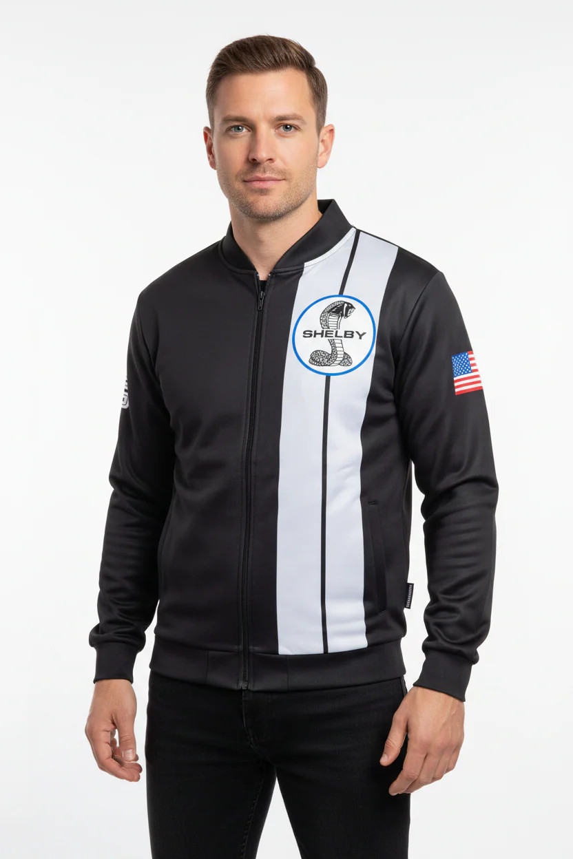 Shelby Cobra Officially Licensed Black Track Jacket Shelby Cobra Officially Licensed Black Track Jacket