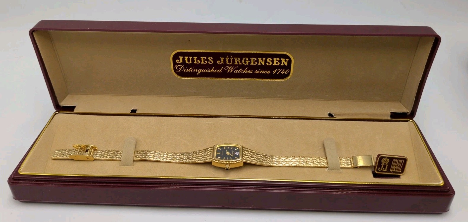 Vintage Jules Jurgensen Diamond Accent Ladies Watch Model 6831 Gold Tone