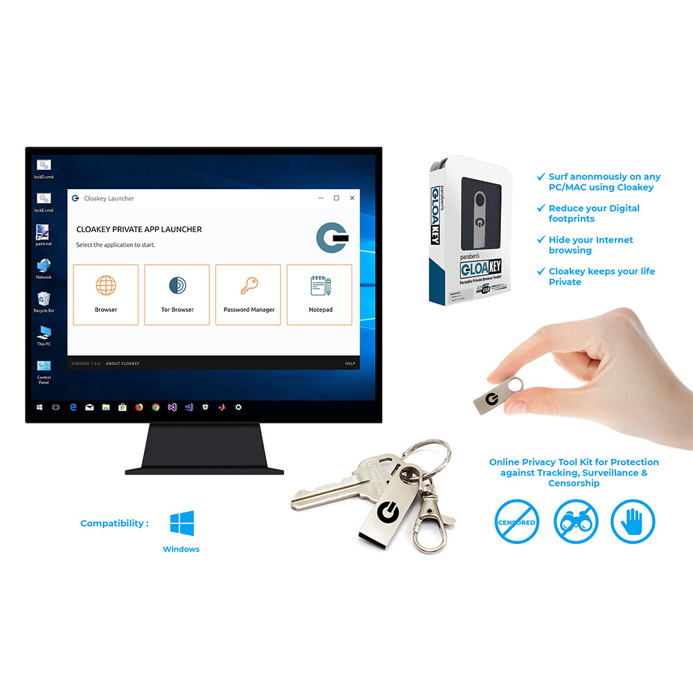 Cloakey - Portable Online Privacy USB