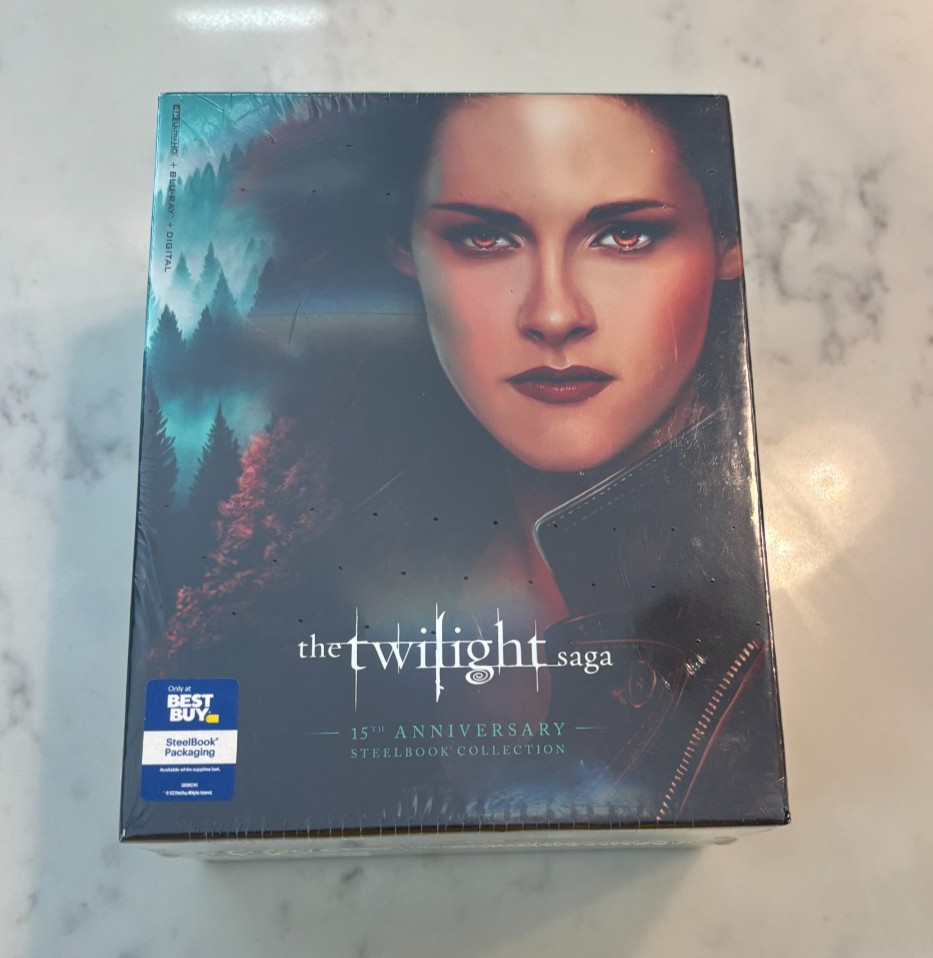 SEALED 🔥 Twilight Saga 15th Anniversary (4K UHD) Steelbook Set, OOP