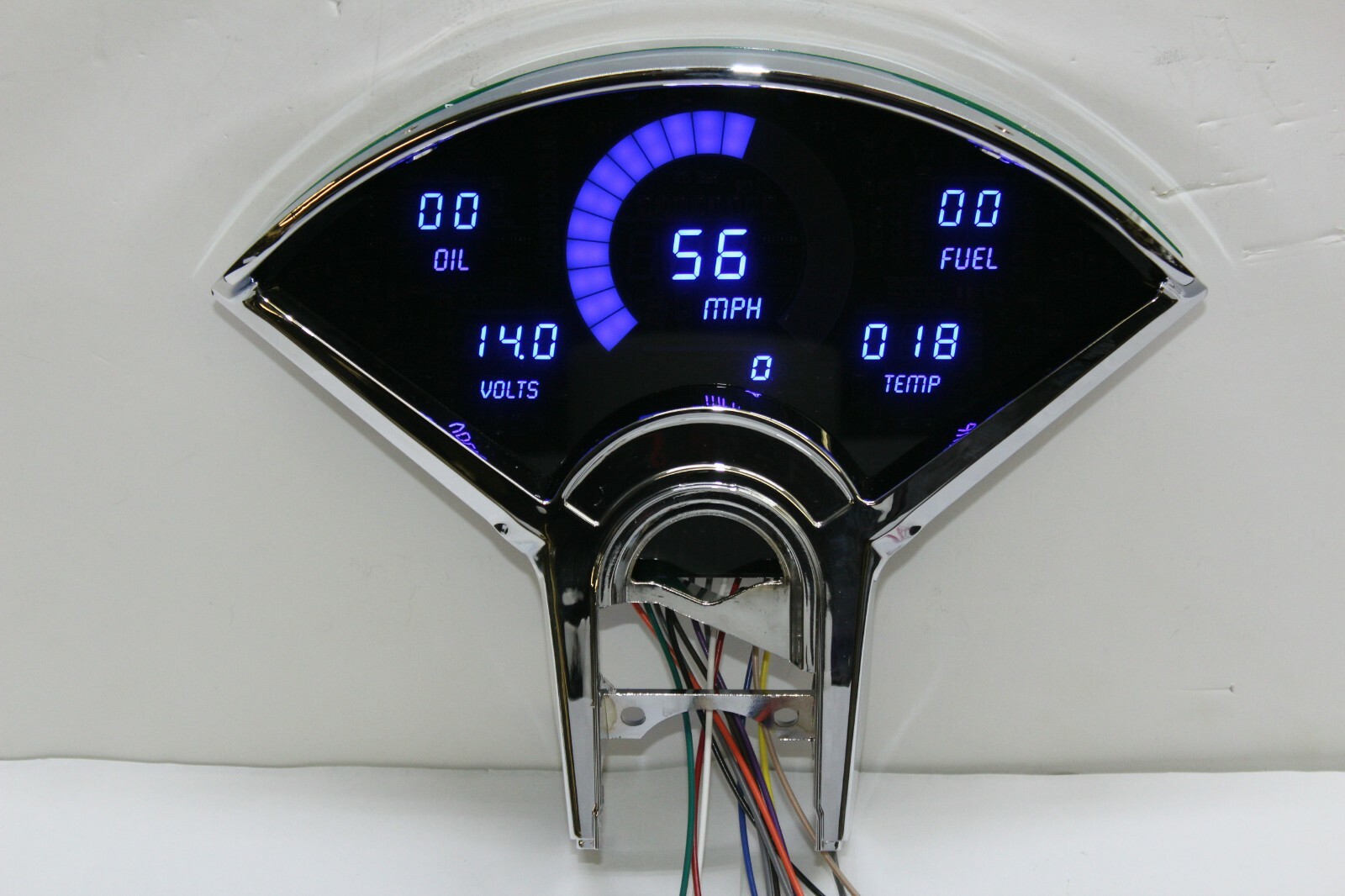 Chevy Bel Air DIGITAL DASH PANEL FOR 1955-1956 Gauges Intellitronix BLUE LEDs
