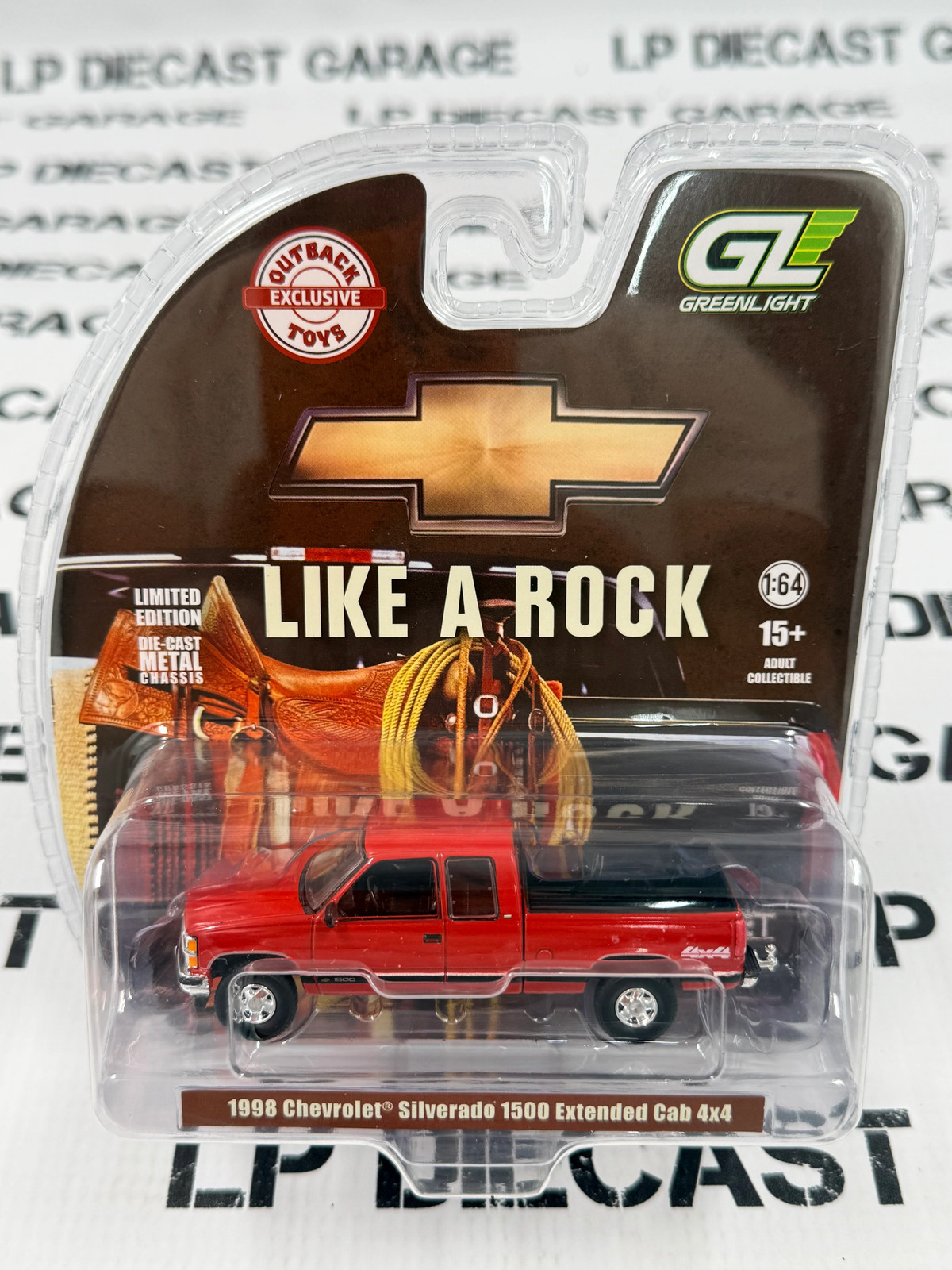 GREENLIGHT 1998 Chevrolet Silverado 1500 4x4 Victory Red 1:64 Diecast OBT GREENLIGHT 1998 Chevrolet Silverado 1500 4x4 Victory Red 1:64 Diecast OBT