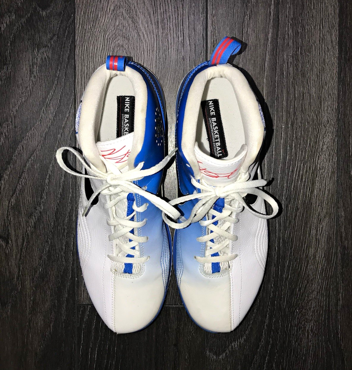 Nike KD 1 OKC Home Alternate Basketball Shoes White Blue Red Black Men\'s US 11 Nike KD 1 OKC Home Alternate Basketball Shoes White Blue Red Black Men\'s US 11