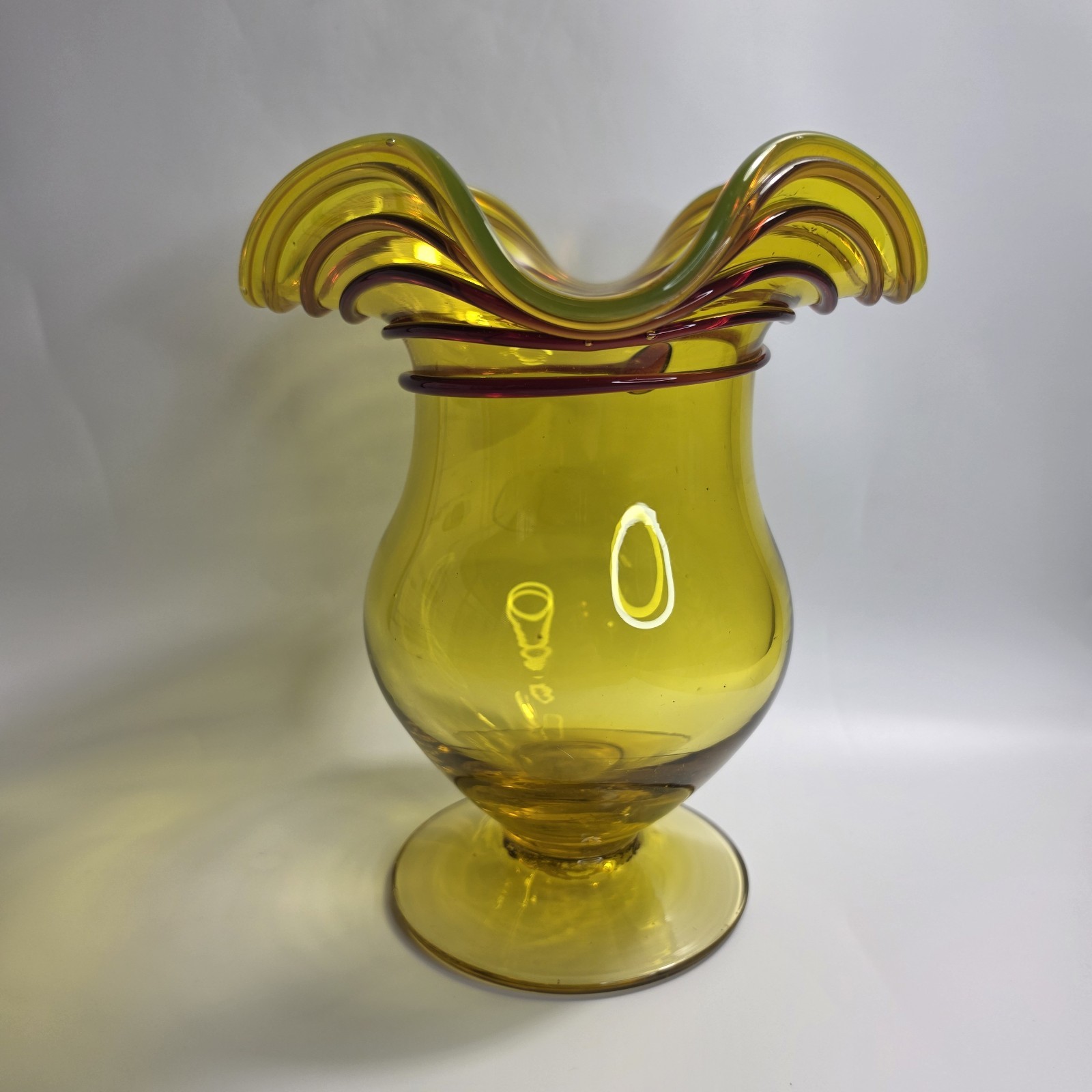 1968 Blenko 6843 LT Vase Joel Myers Lemon Tangerine Vintage 8-5/8 1968 Blenko 6843 LT Vase Joel Myers Lemon Tangerine Vintage 8-5/8